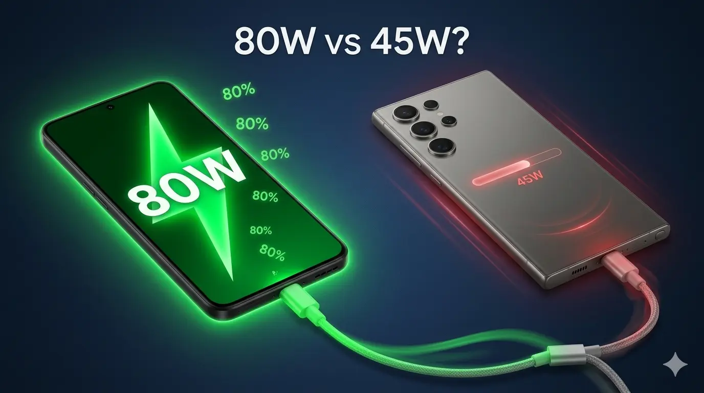 nePlus Nord 6 vs S25 Ultra 80W Charging Comparison